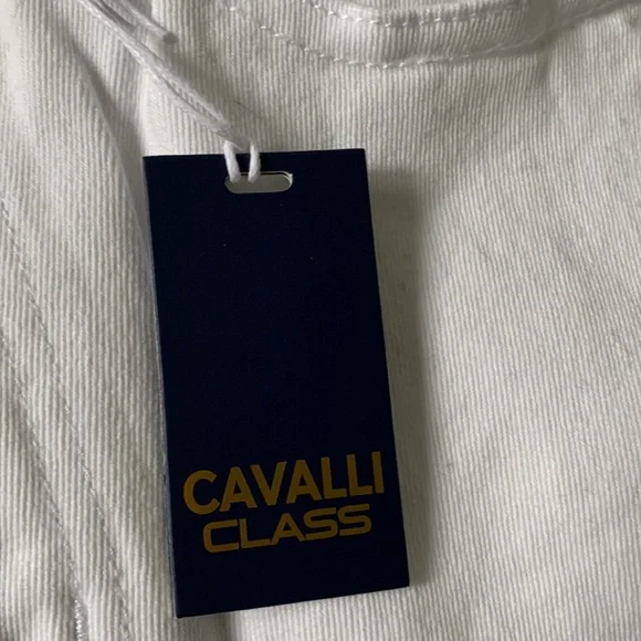 ❤️❤️❤️Class Cavalli Slightly Wide Leg cropped flare white jeans size 29 US❤️❤️❤️ - Picture 10 of 11